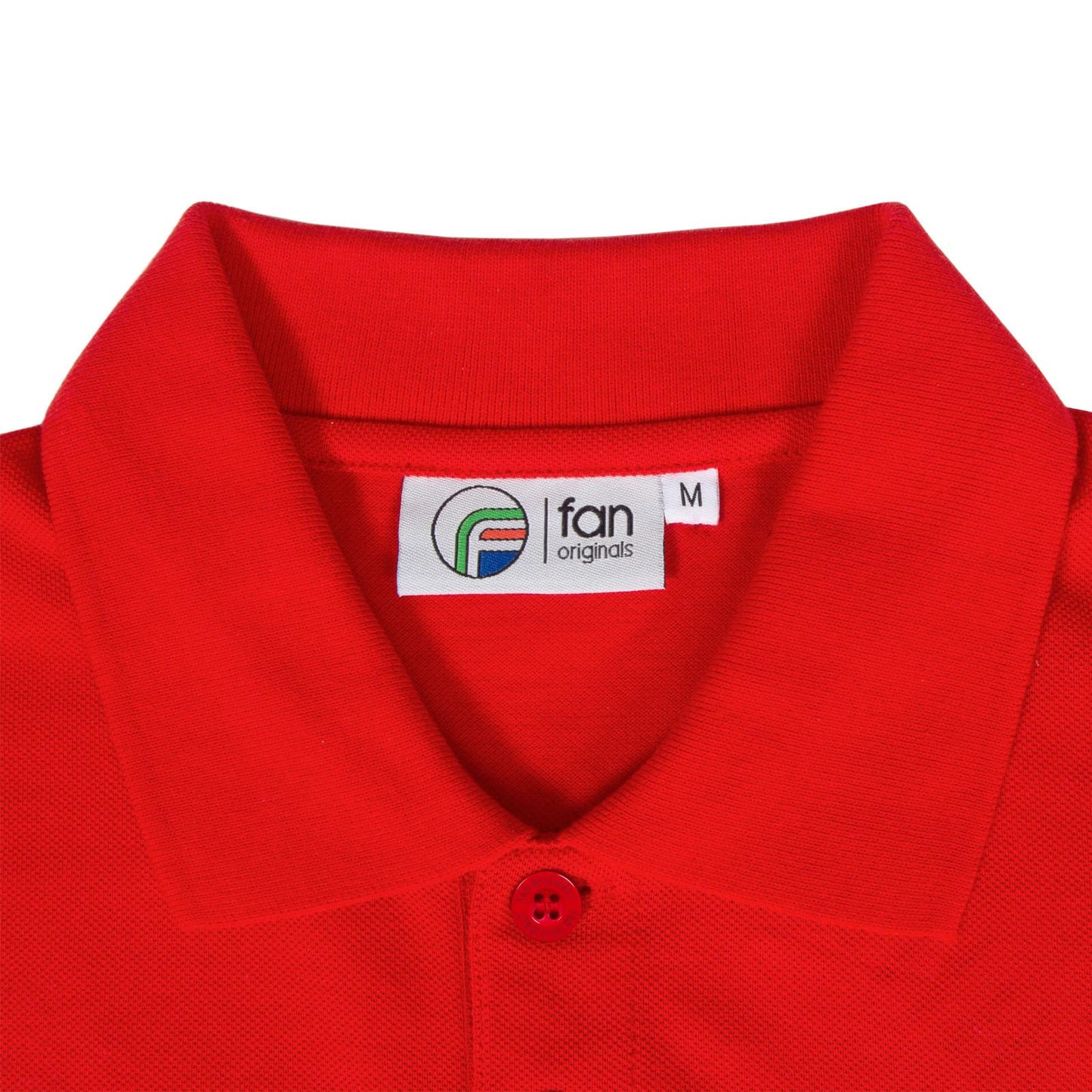 Red - Side - Fan Originals Mens Manchester Polo Shirt