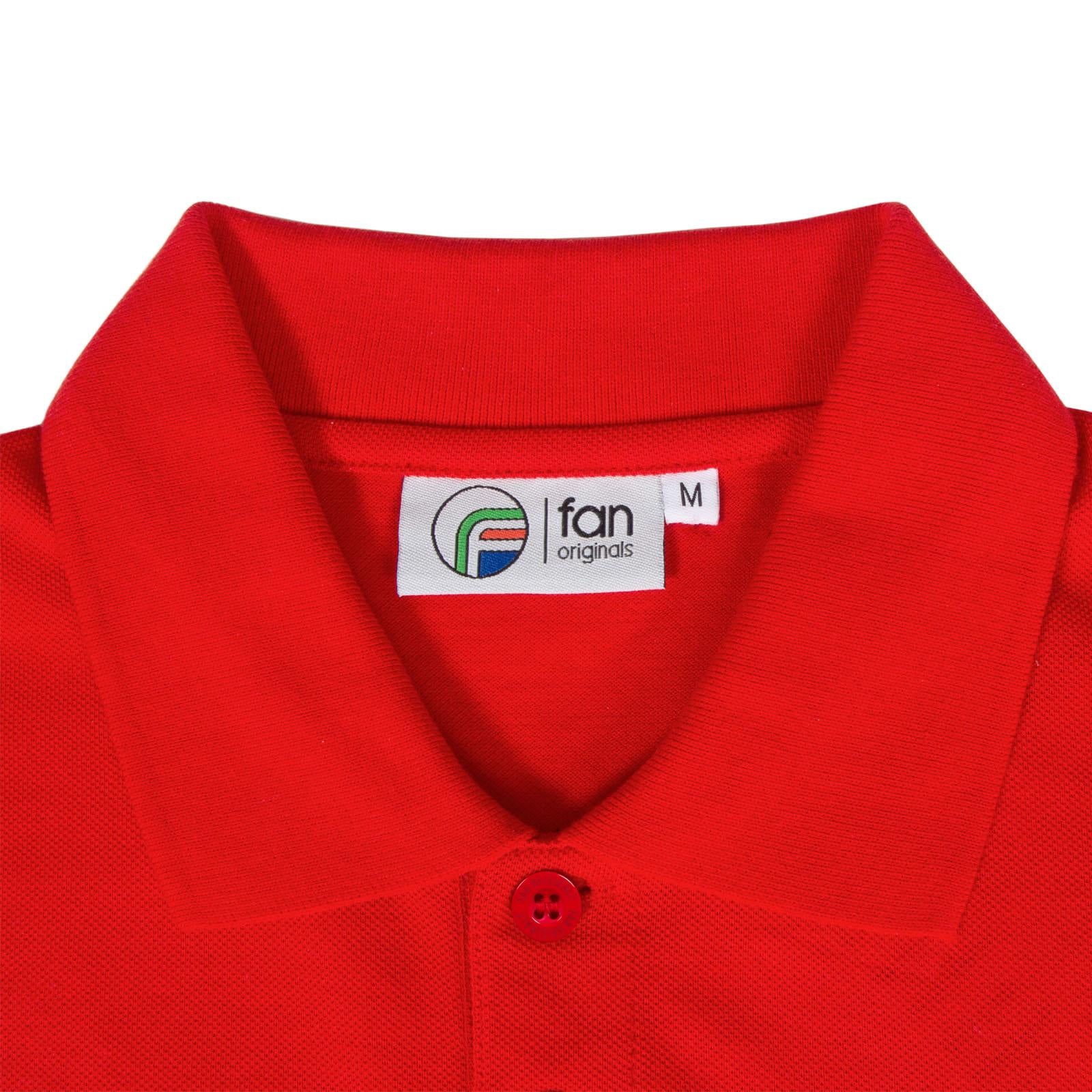 Red - Side - Fan Originals Mens Manchester Polo Shirt