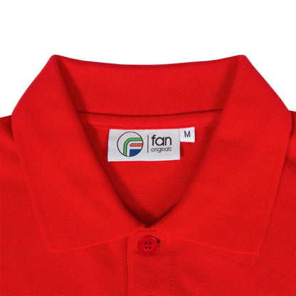 Red - Side - Fan Originals Mens Manchester Polo Shirt