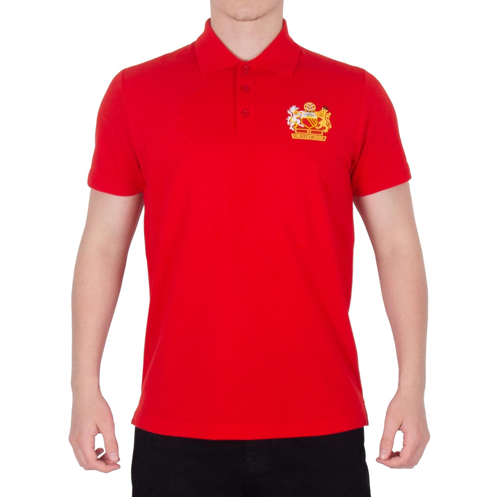 Red - Pack Shot - Fan Originals Mens Manchester Polo Shirt