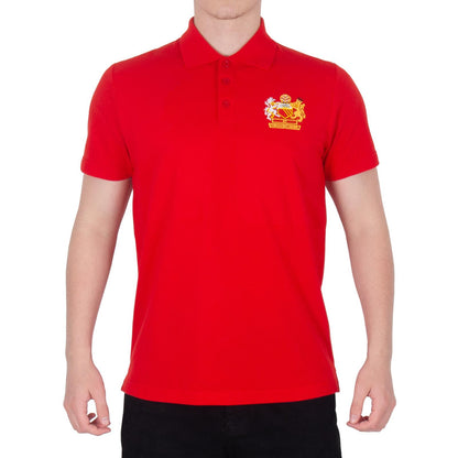 Red - Pack Shot - Fan Originals Mens Manchester Polo Shirt