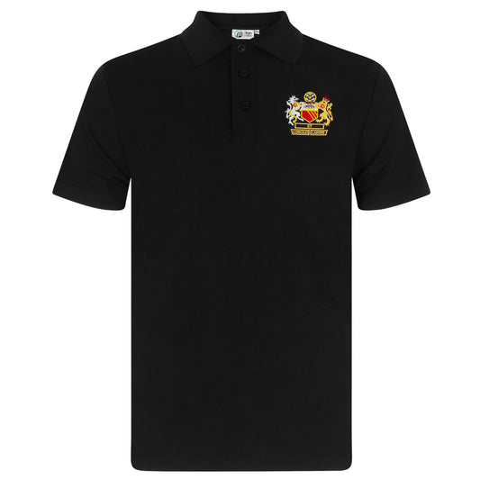 Black - Front - Fan Originals Mens Manchester Polo Shirt
