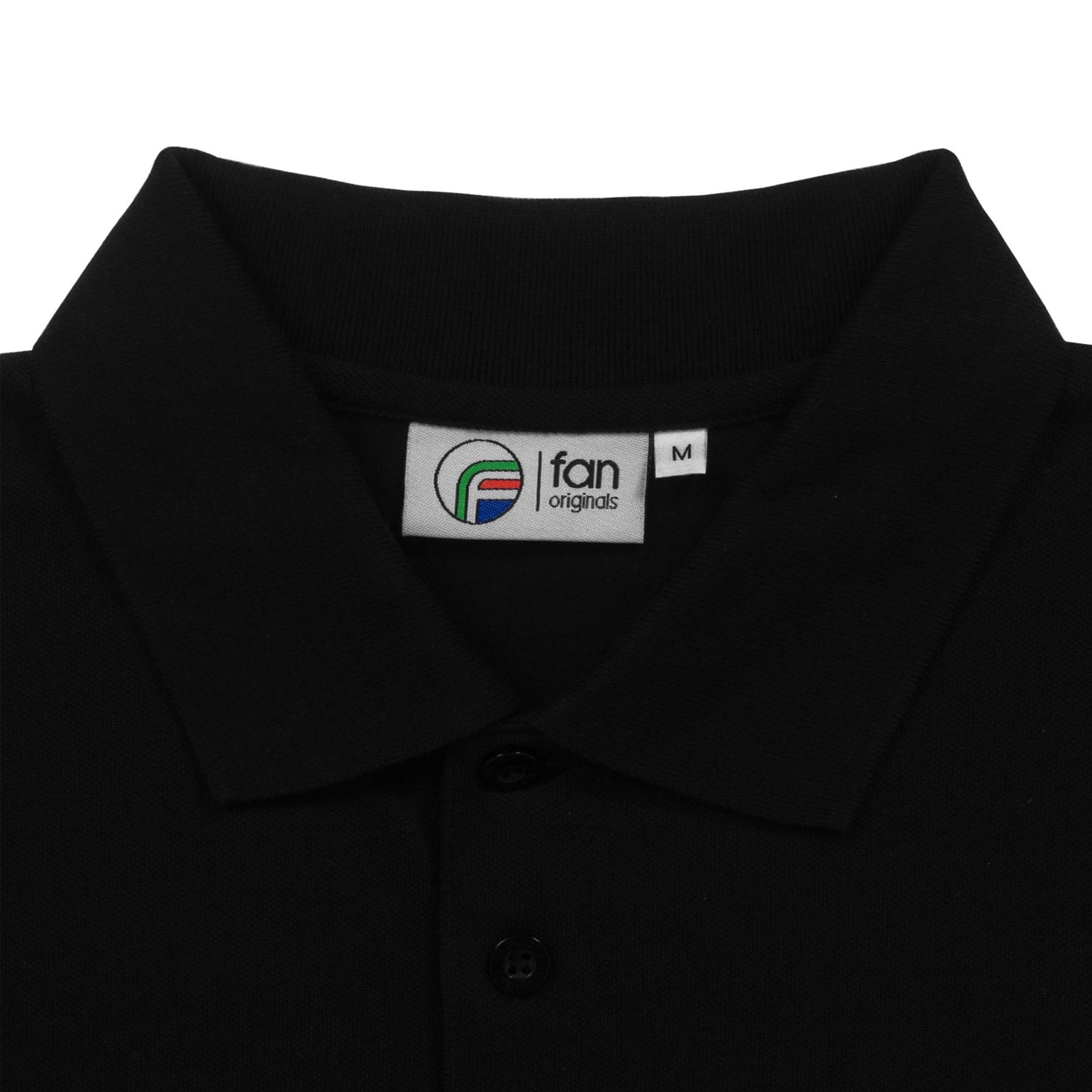 Black - Side - Fan Originals Mens Manchester Polo Shirt
