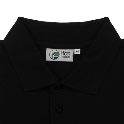 Black - Side - Fan Originals Mens Manchester Polo Shirt