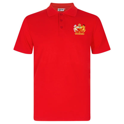 Red - Front - Fan Originals Mens Manchester Polo Shirt