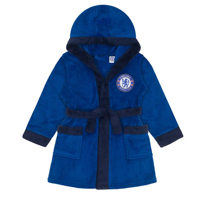 Royal Blue - Front - Chelsea FC Baby Crest Fleece Dressing Gown