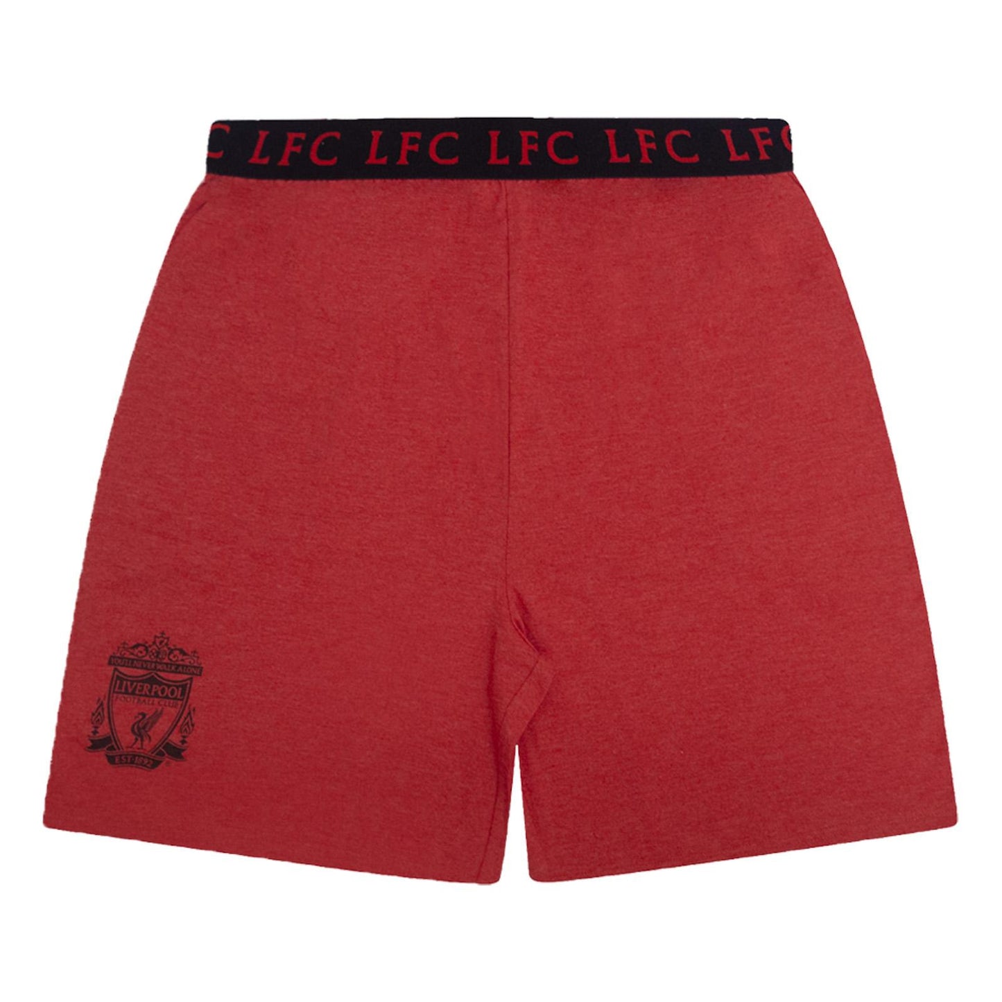 Red Marl - Side - Liverpool FC Mens Short Pyjama Set