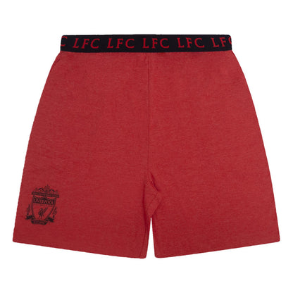 Red Marl - Side - Liverpool FC Mens Short Pyjama Set
