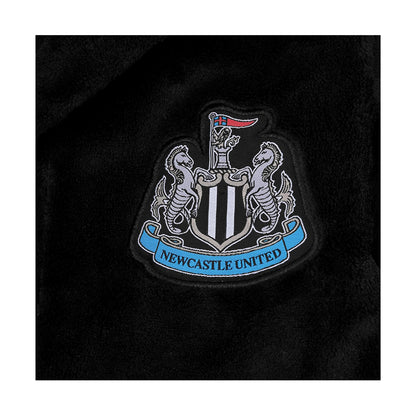 Black - Back - Newcastle United FC Baby Crest Fleece Dressing Gown