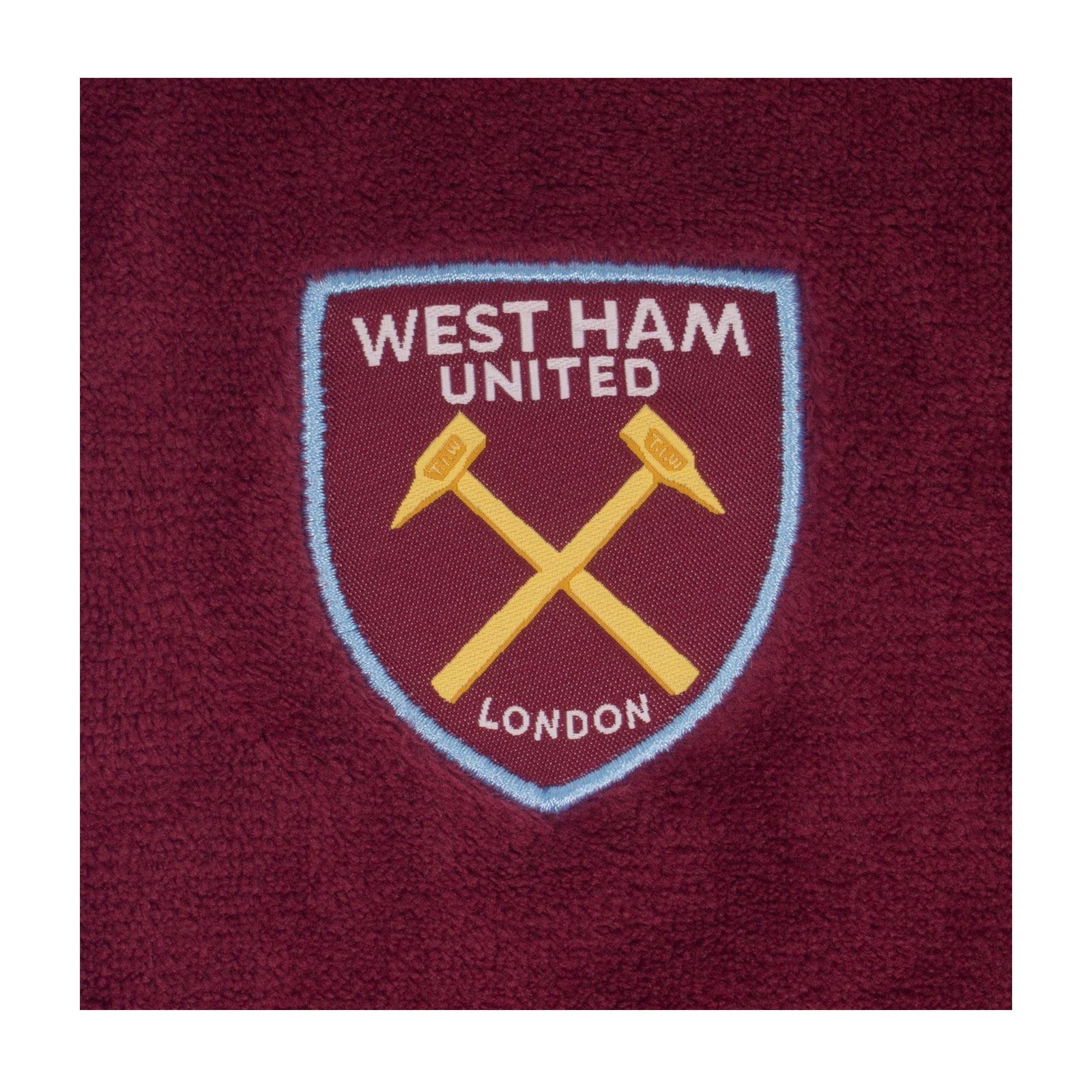 Claret - Back - West Ham United FC Baby Crest Fleece Dressing Gown