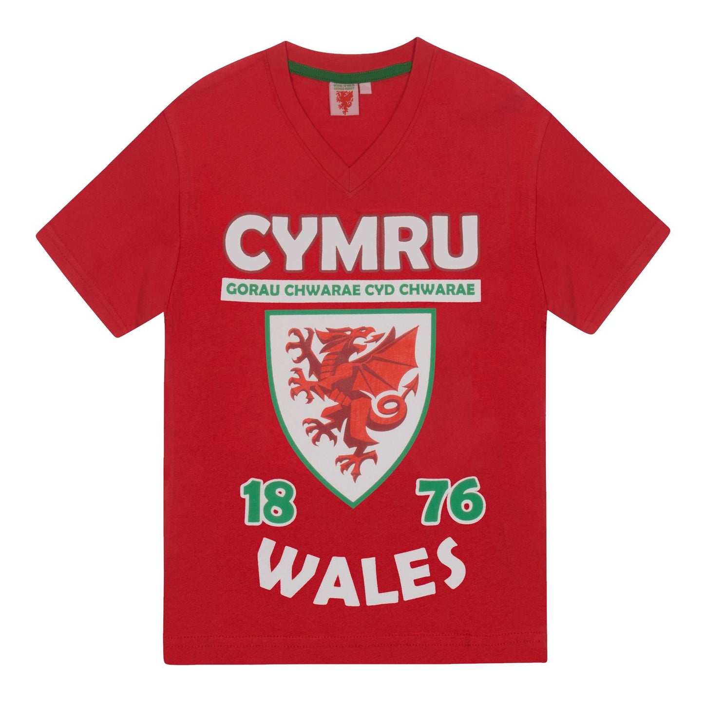 Red - Back - Wales Cymru Boys Short Pyjama Set