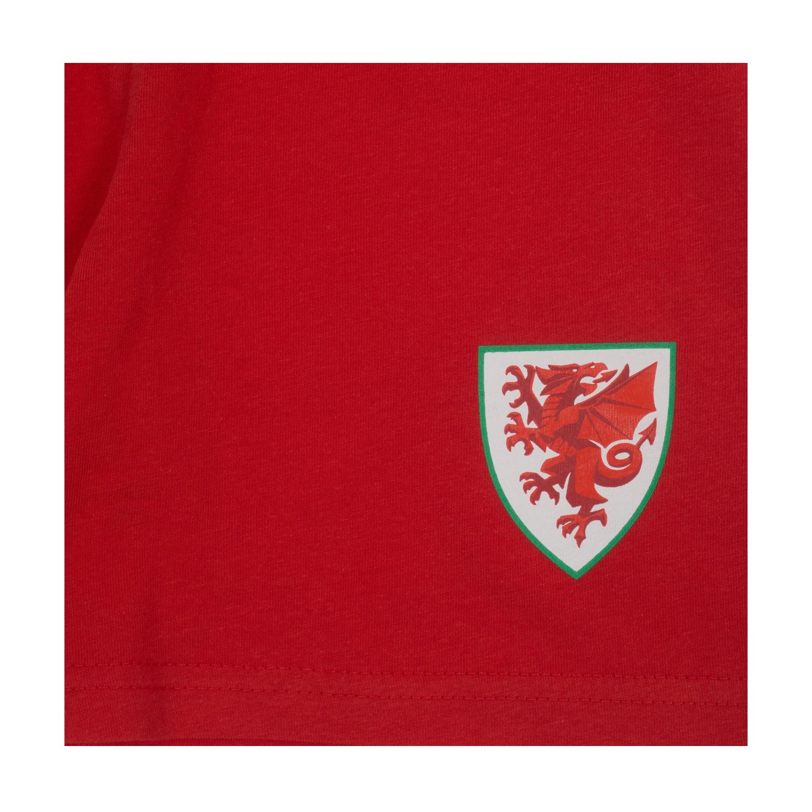 Red - Close up - Wales Cymru Boys Short Pyjama Set