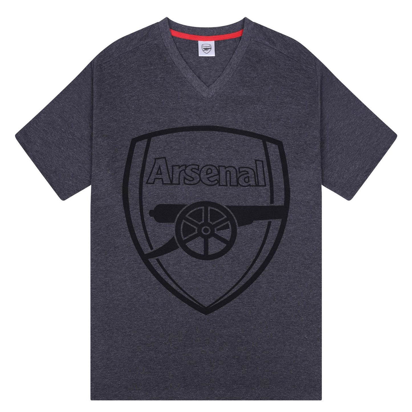 Grey - Back - Arsenal FC Mens Short Pyjama Set