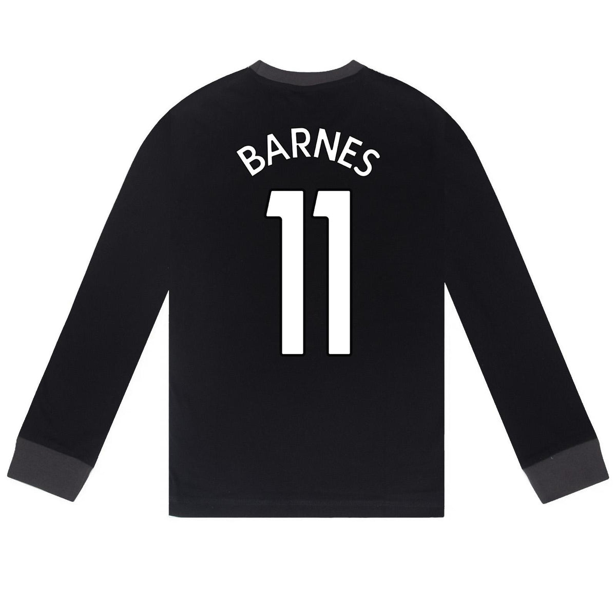 Black - Side - Newcastle United FC Boys Harvey Barnes 11 Long Pyjama Set