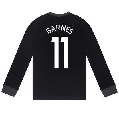 Black - Side - Newcastle United FC Boys Harvey Barnes 11 Long Pyjama Set
