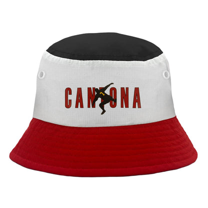 Black-White-Red - Front - Fan Originals Eric Cantona Bucket Hat