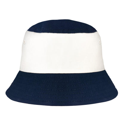 Navy-White - Back - Fan Originals SFA Crest Bucket Hat