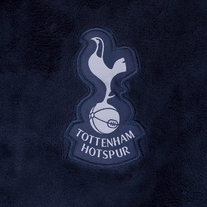 Navy Blue - Back - Tottenham Hotspur FC Baby Crest Fleece Dressing Gown