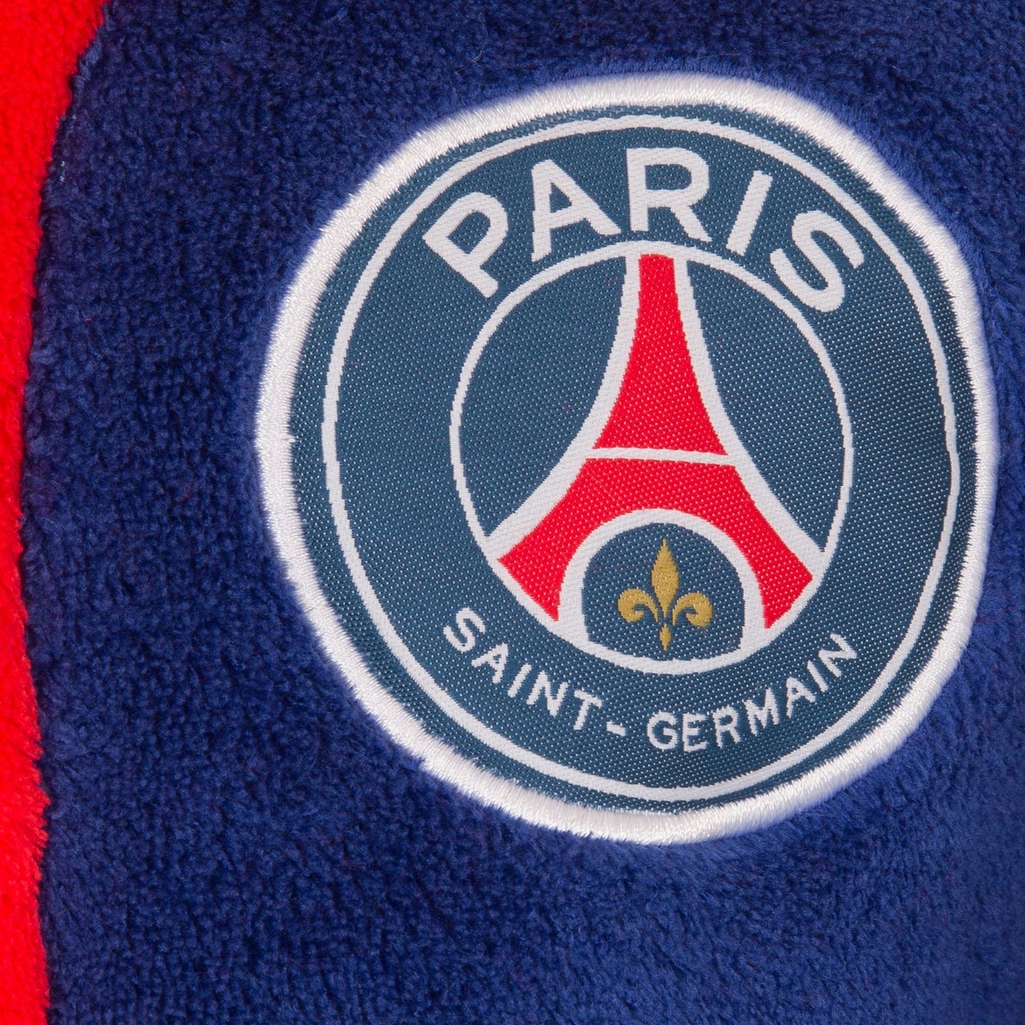 Blue - Side - Paris Saint Germain FC Boys Crest Fleece Dressing Gown