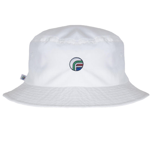 White - Front - Fan Originals Classic Embroidered Logo Bucket Hat