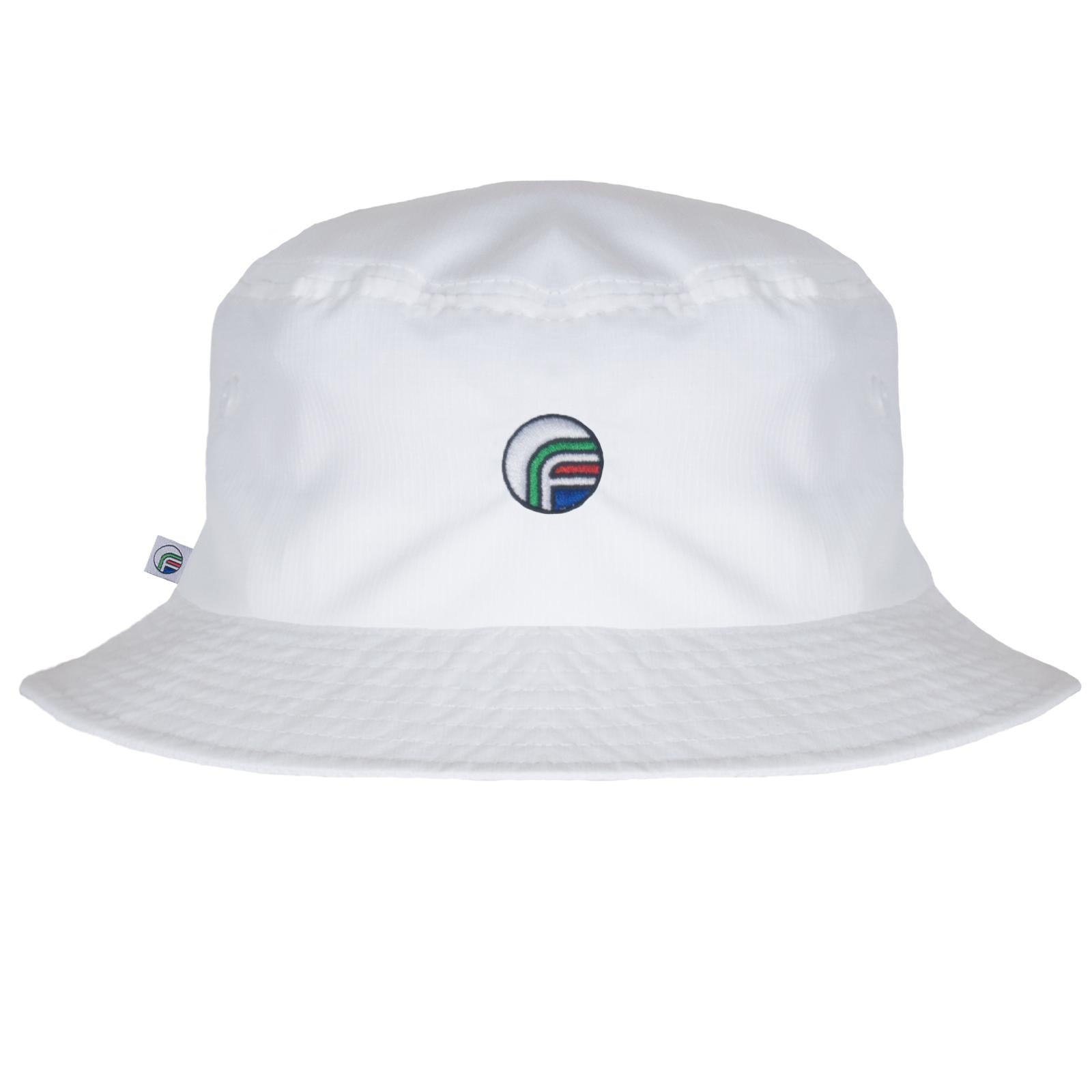 White - Front - Fan Originals Classic Embroidered Logo Bucket Hat