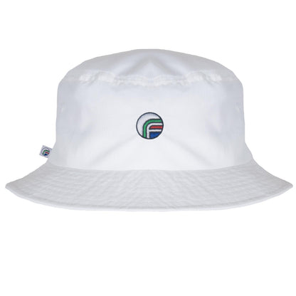 White - Front - Fan Originals Classic Embroidered Logo Bucket Hat