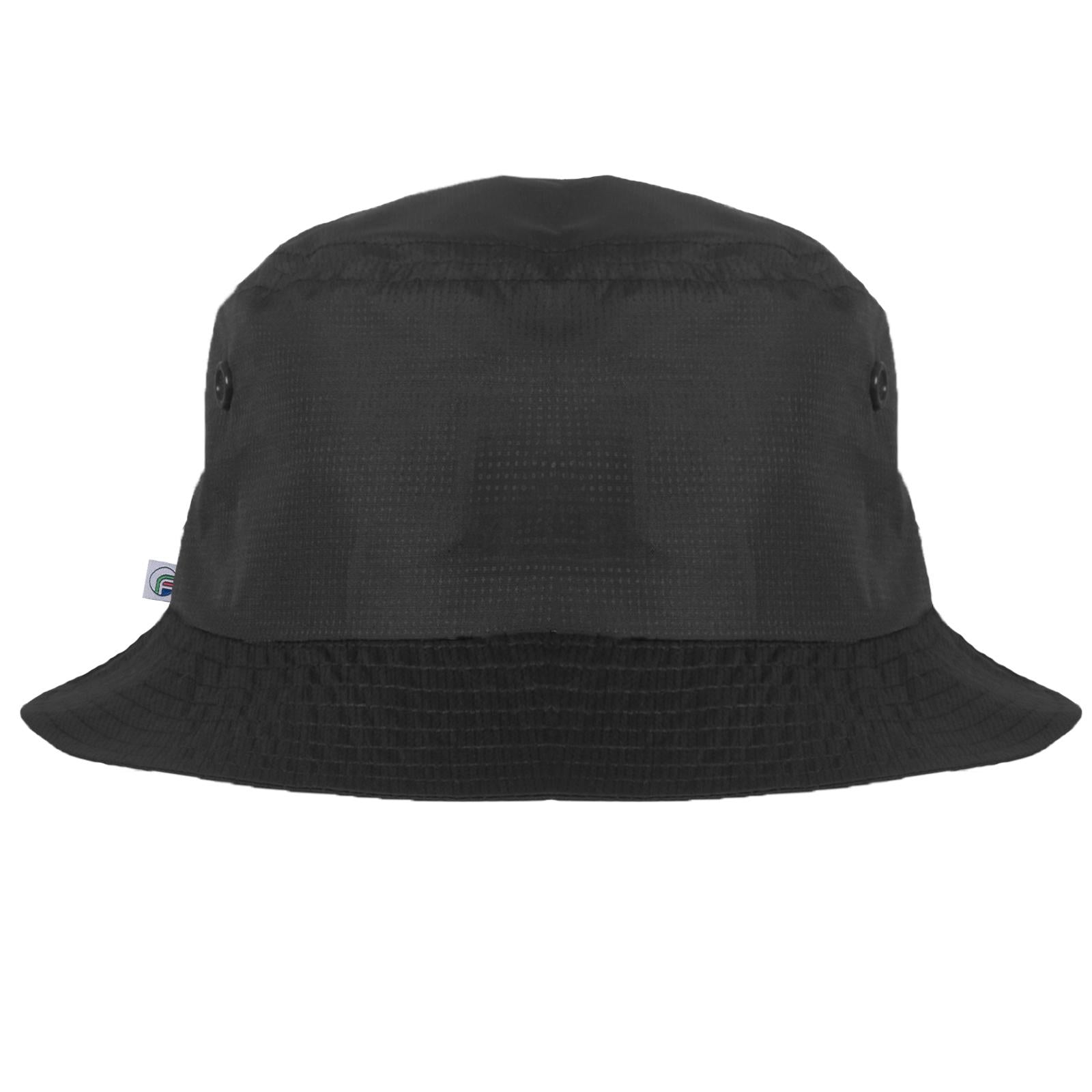 Black - Back - Fan Originals Classic Embroidered Logo Bucket Hat