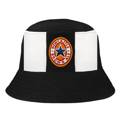 Black-White - Front - Fan Originals Newcastle Embroidered Bucket Hat