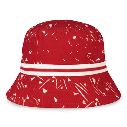 Red-White - Back - Fan Originals Liverpool 1989 Home Kit Bucket Hat