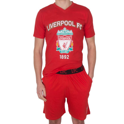 Red - Pack Shot - Liverpool FC Mens Short Pyjama Set