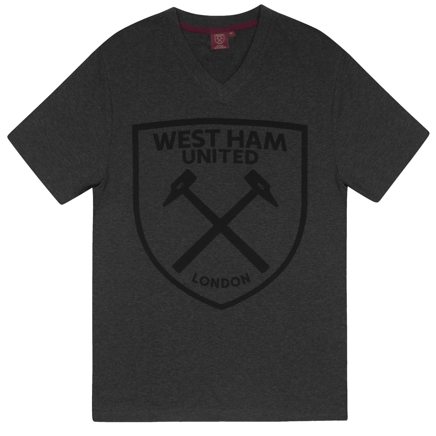 Grey - Back - West Ham United FC Mens Short Pyjama Set