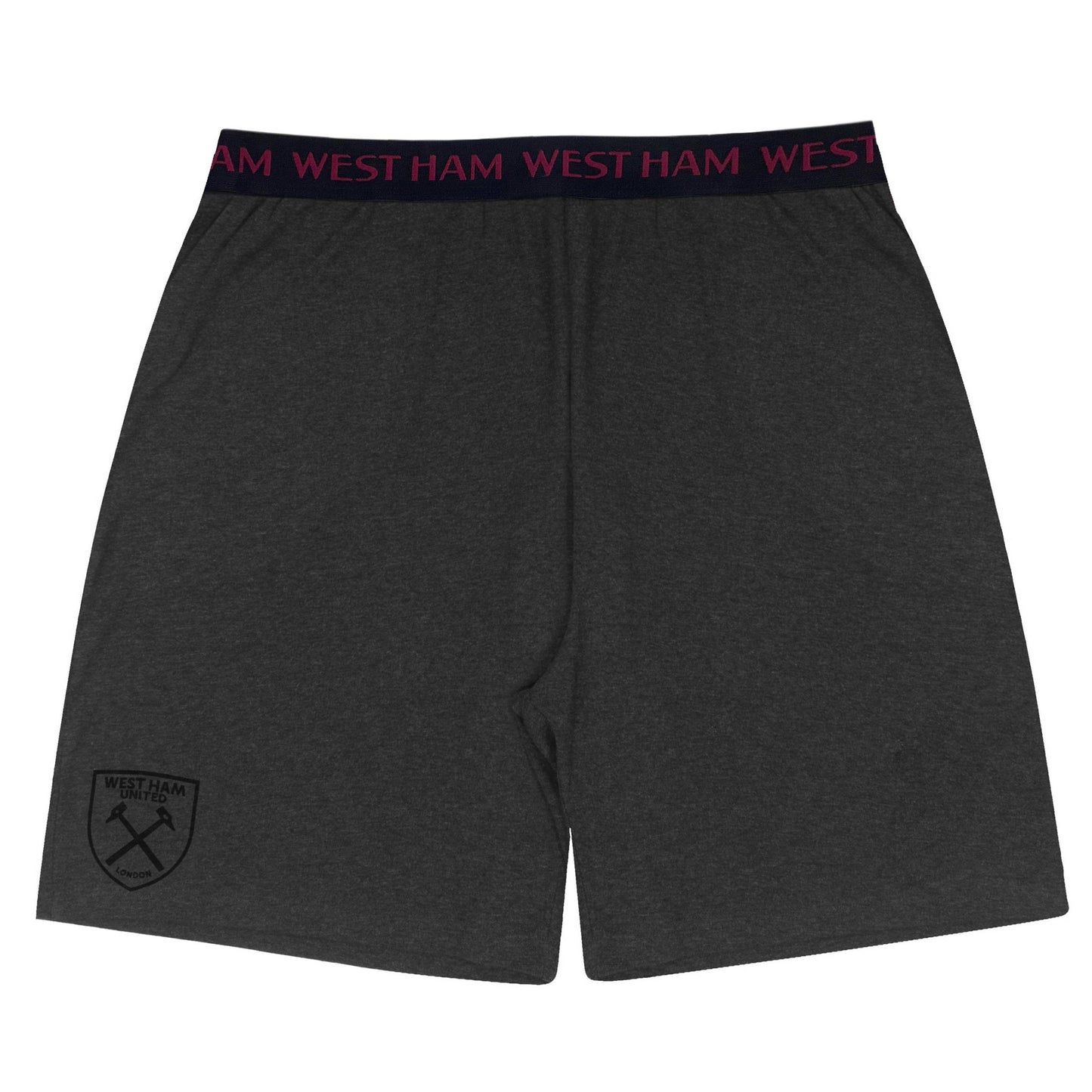 Grey - Side - West Ham United FC Mens Short Pyjama Set