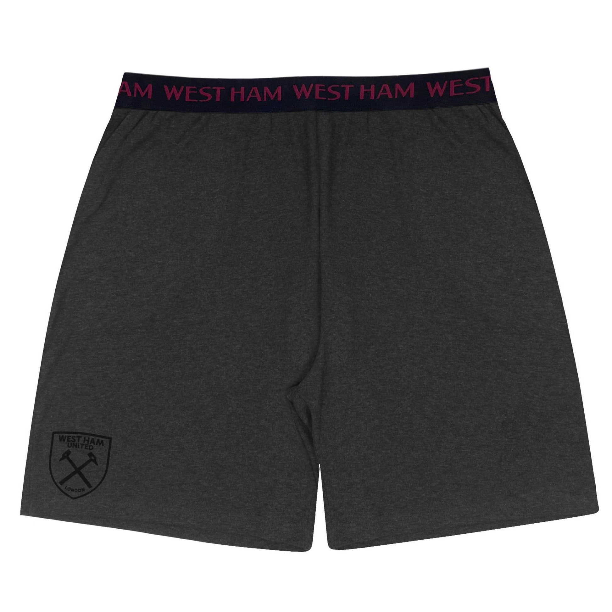 Grey - Side - West Ham United FC Mens Short Pyjama Set
