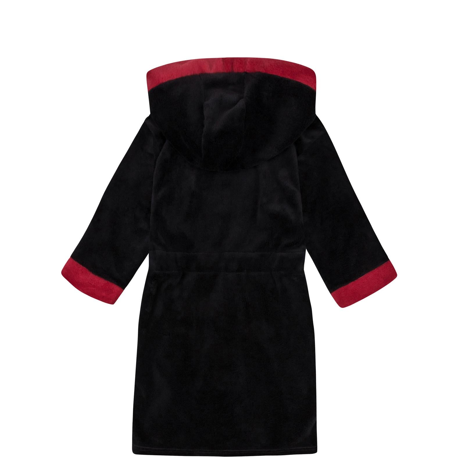 Black - Back - Liverpool FC Boys Crest Fleece Dressing Gown