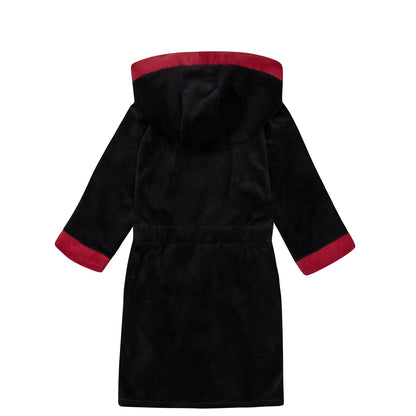 Black - Back - Liverpool FC Boys Crest Fleece Dressing Gown