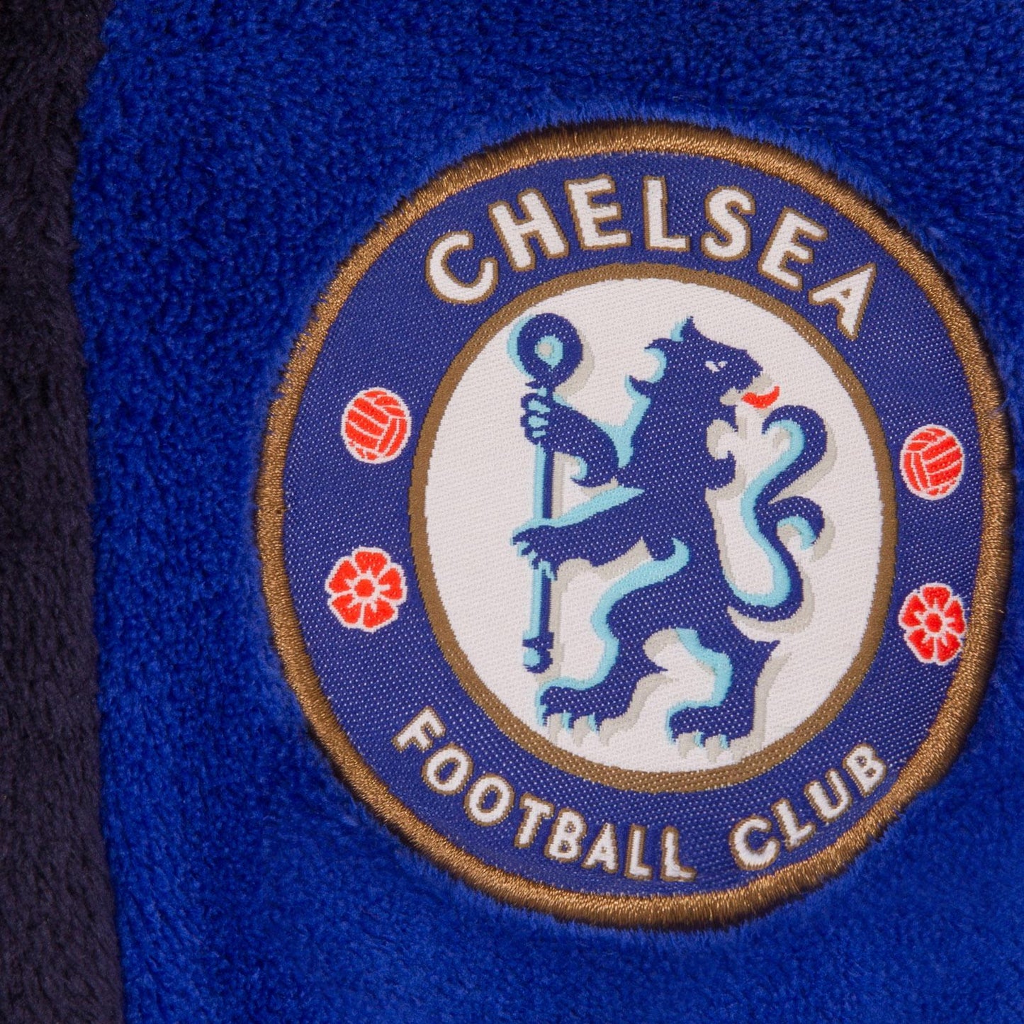 Royal Blue - Back - Chelsea FC Boys Crest Fleece Dressing Gown