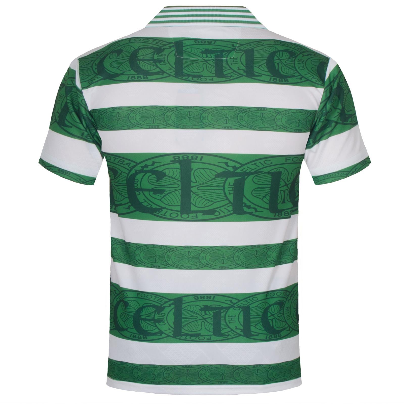 Green - Back - Celtic FC Mens 1996 Retro Home Shirt