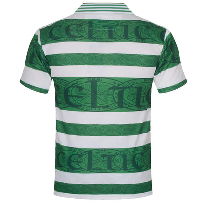 Green - Back - Celtic FC Mens 1996 Retro Home Shirt