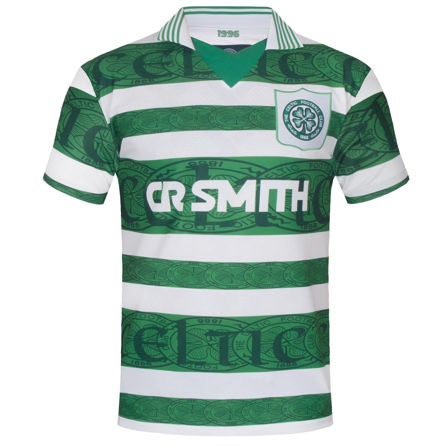Green - Front - Celtic FC Mens 1996 Retro Home Shirt
