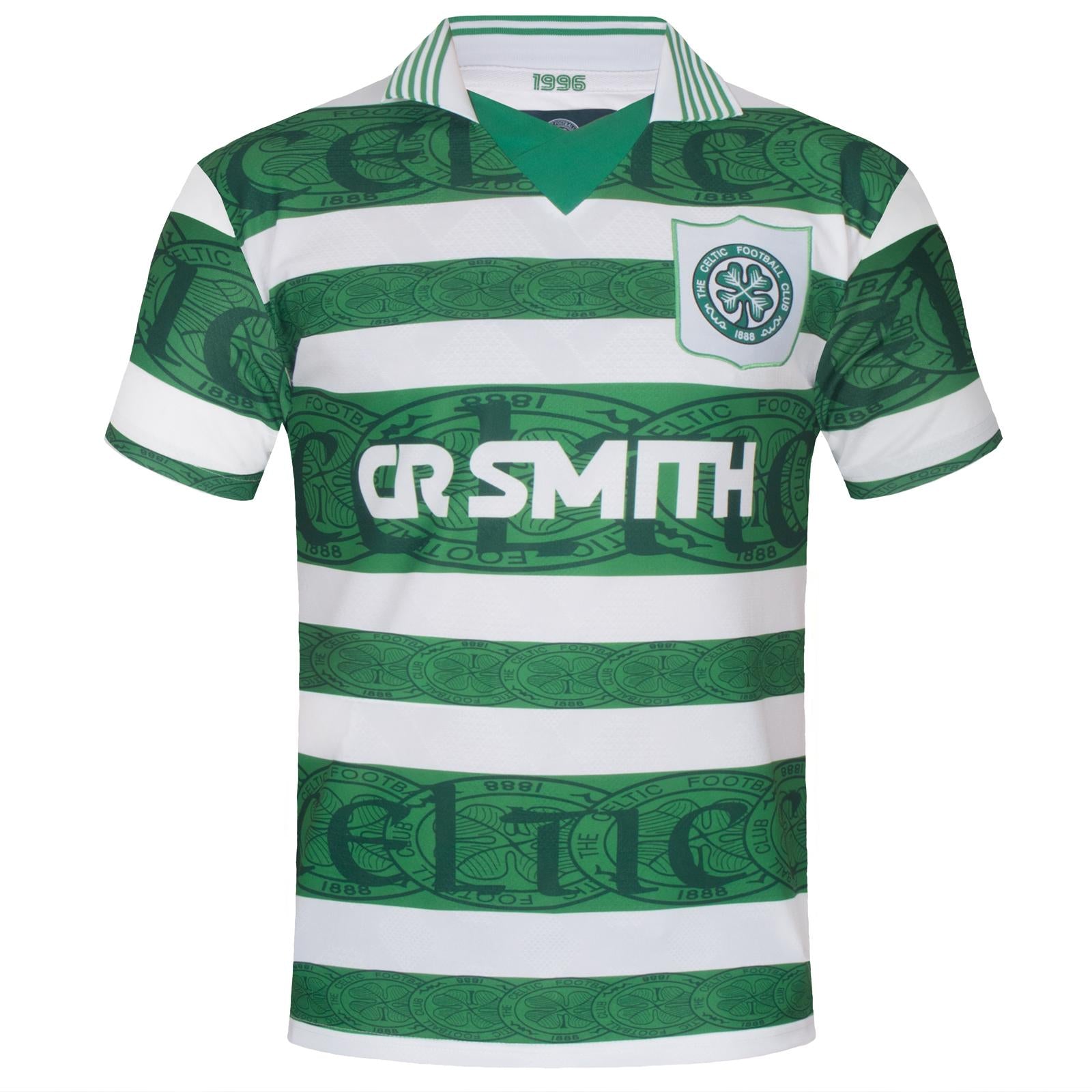 Green - Front - Celtic FC Mens 1996 Retro Home Shirt