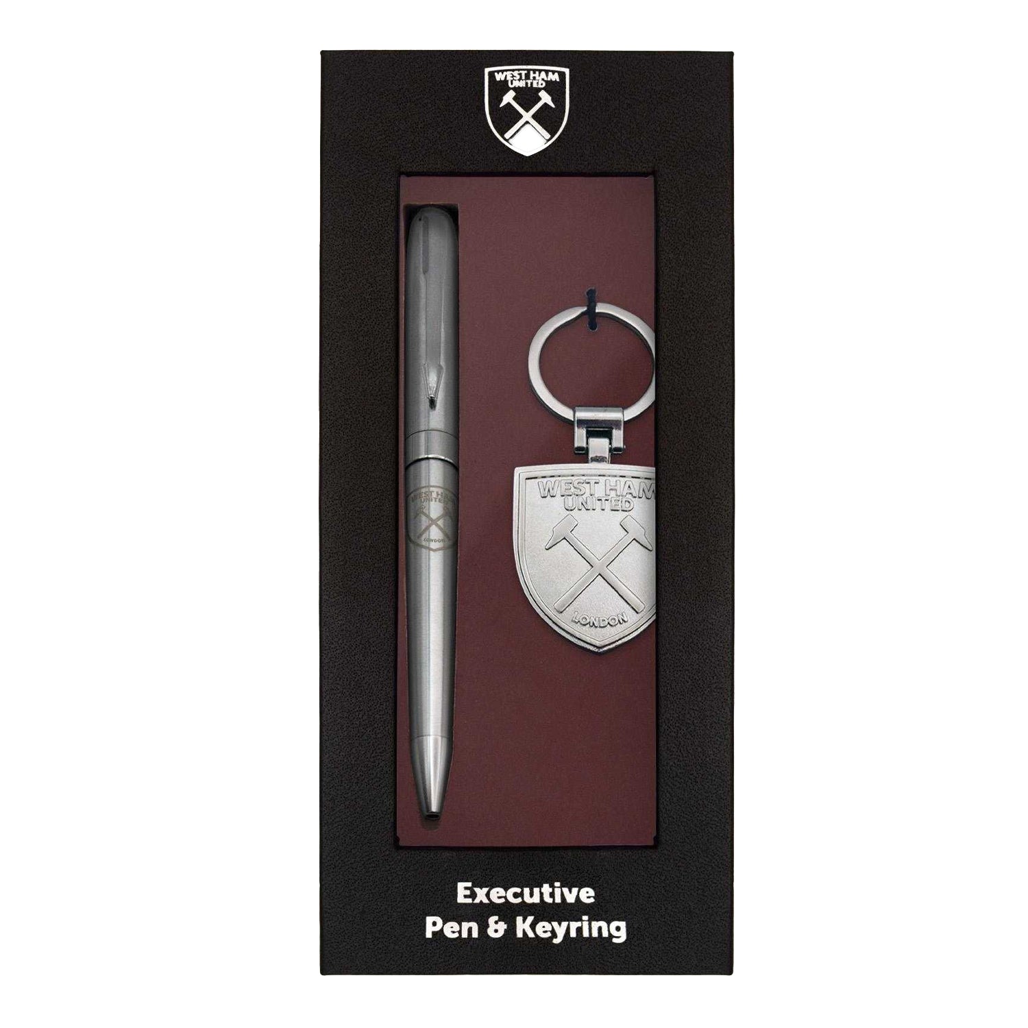 Silver - Front - West Ham United FC Crest Pen Set