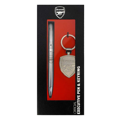 Silver - Front - Arsenal FC Crest Pen Set