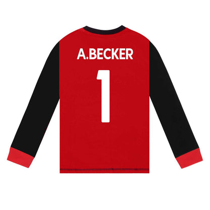 Red-Black - Side - Liverpool FC Boys A.Becker 1 Long-Sleeved Long Pyjama Set
