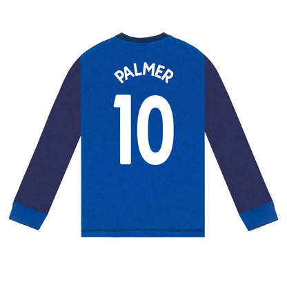 Royal Blue - Side - Chelsea FC Boys Palmer 10 Long-Sleeved Long Pyjama Set