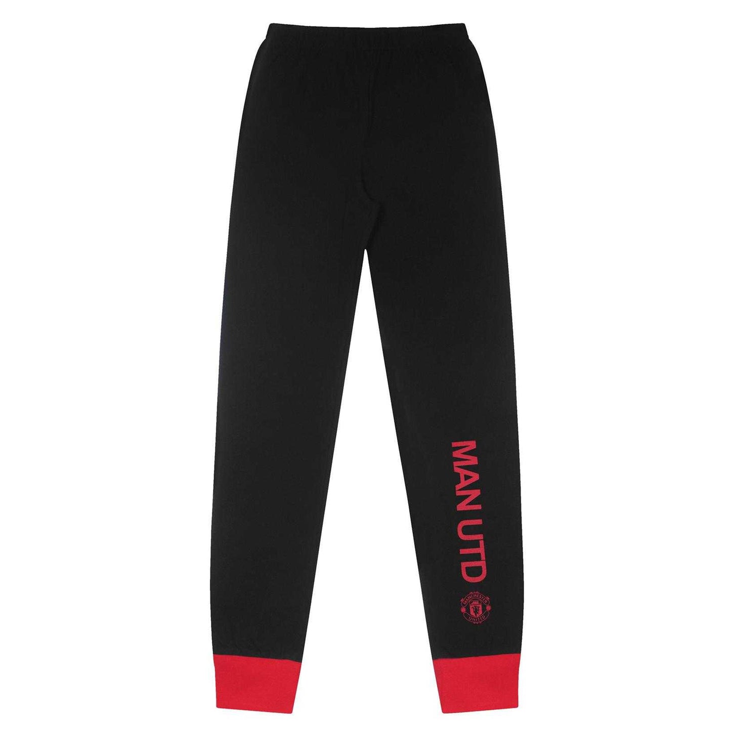 Red-Black - Side - Manchester United FC Boys Crest Long Pyjama Set