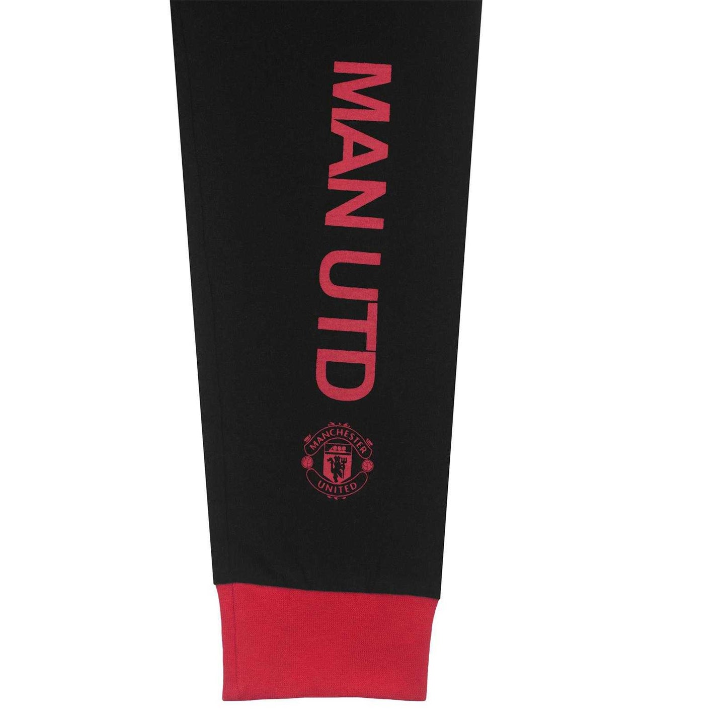 Red-Black - Pack Shot - Manchester United FC Boys Crest Long Pyjama Set