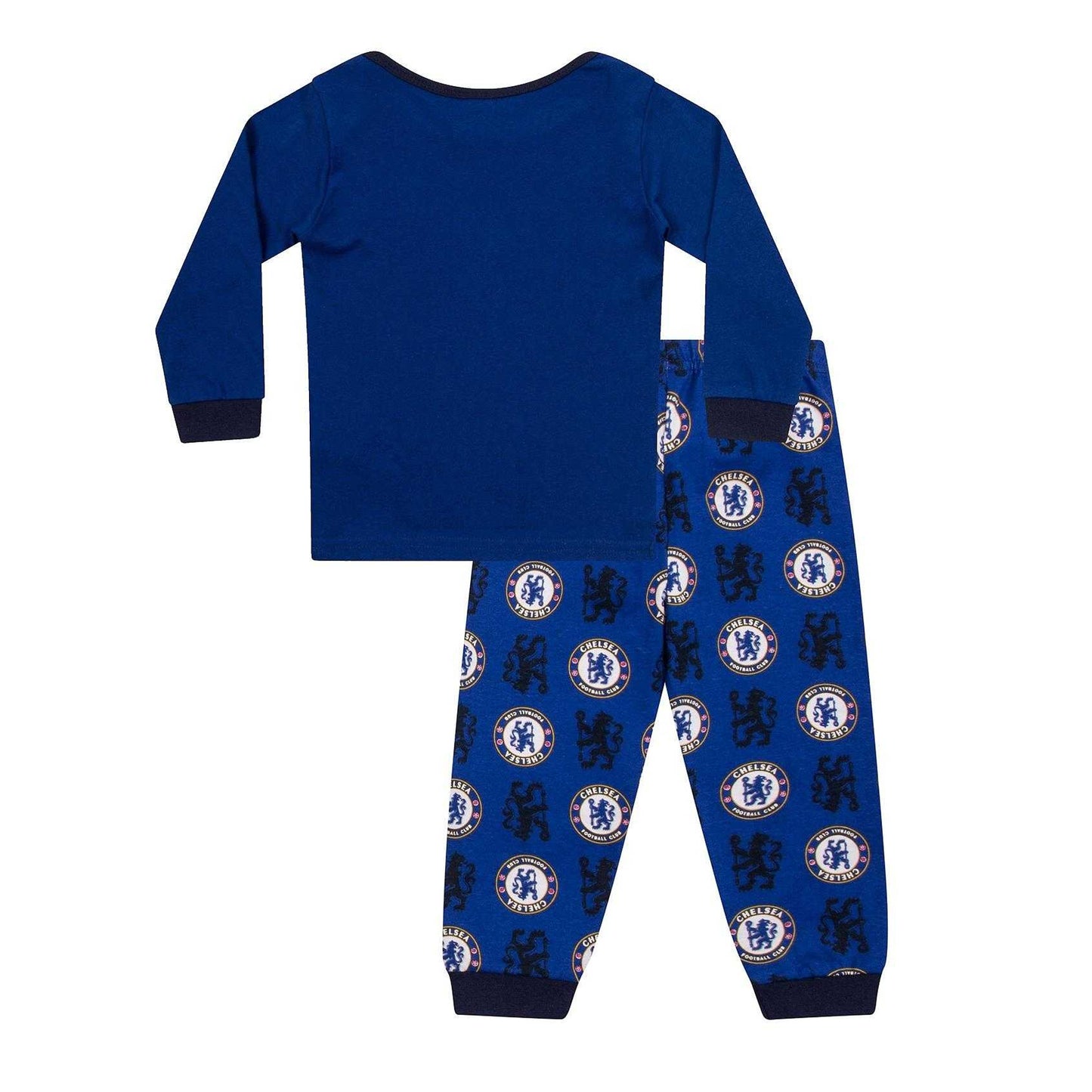 Blue - Back - Chelsea FC Baby Boys Born To Play Long Pyjama Set