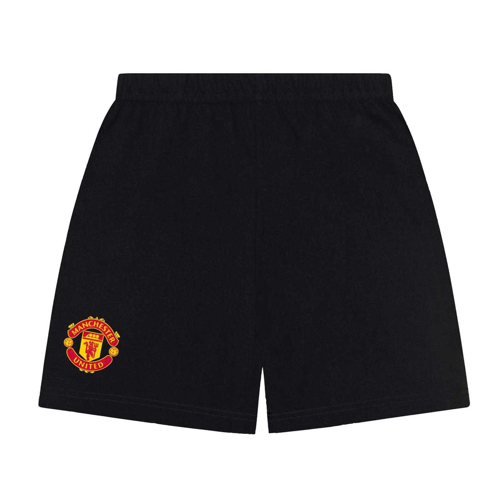 Red - Side - Manchester United FC Boys Short Pyjama Set