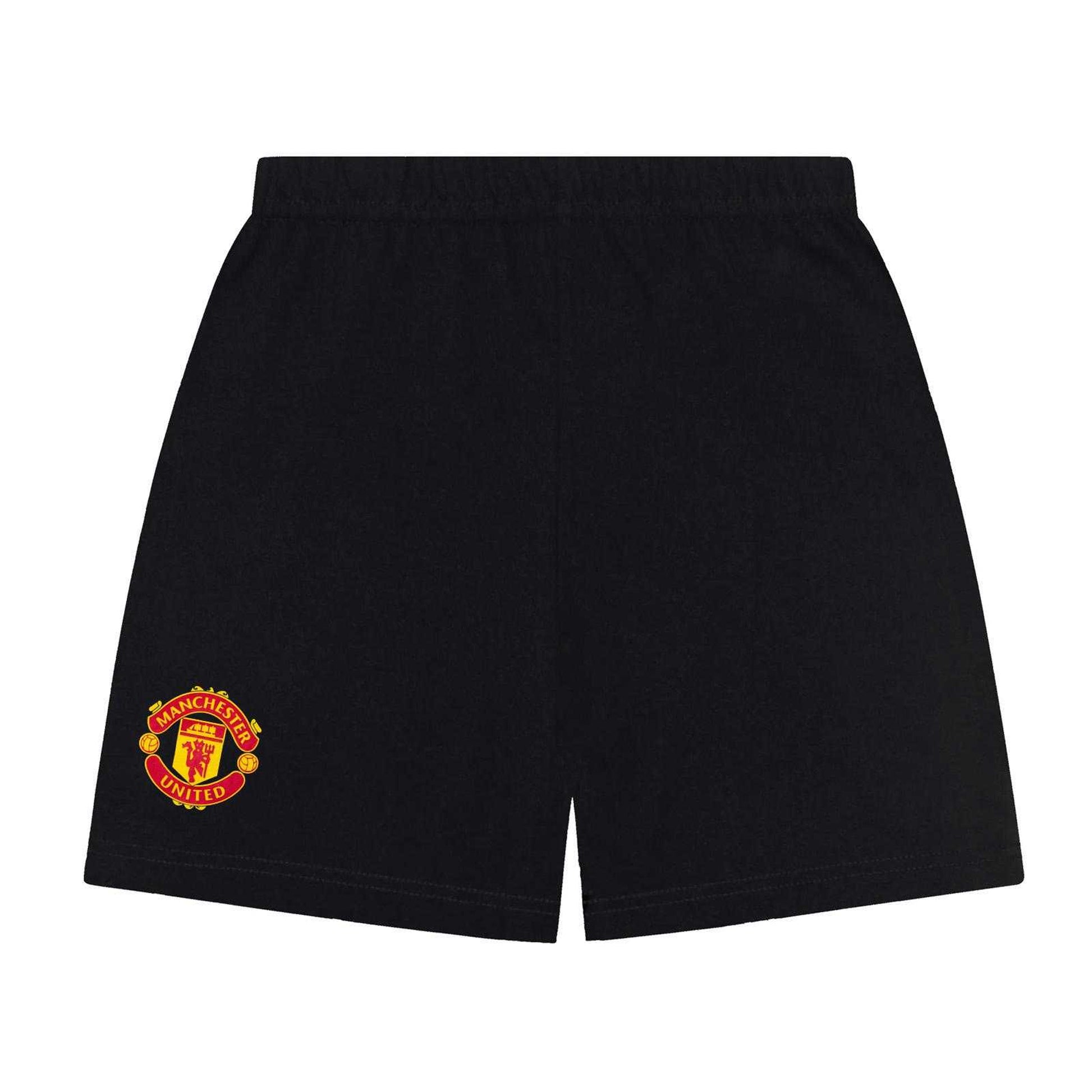 Black - Side - Manchester United FC Boys Short Pyjama Set