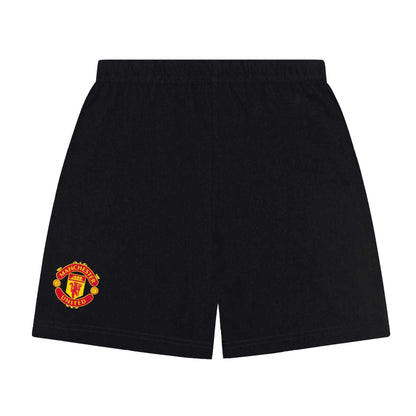 Black - Side - Manchester United FC Boys Short Pyjama Set